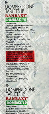 Dombax 10mg Strip Of 10 Tablets