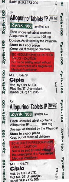 Zyrik 100mg Strip Of 10 Tablets