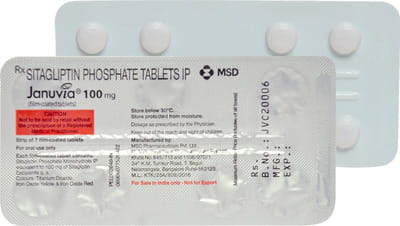 Januvia 100mg Strip Of 7 Tablets