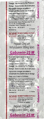 Gabawin M 25mg Strip Of 10 Tablets