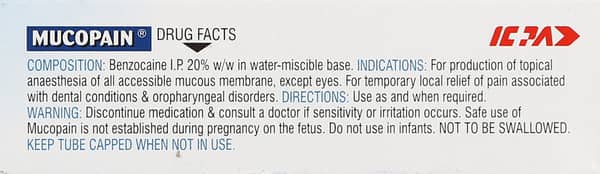 Mucopain 20% Gel 15gm