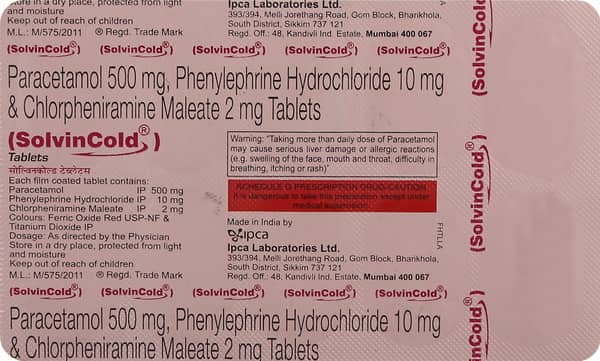 Solvin Cold Strip Of 10 Tablets