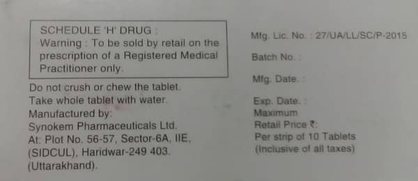 Nortas Cr 10mg Strip Of 10 Tablets