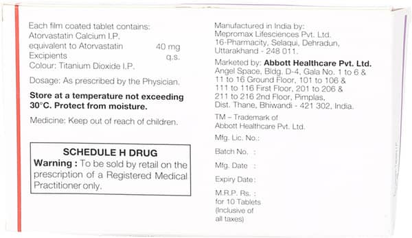 Caat 40mg Strip Of 10 Tablets