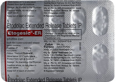 Etogesic Er 600mg Strip Of 10 Tablets