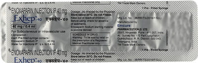 Exhep 40mg Pre Filled Syringe Of 0.4ml Injection