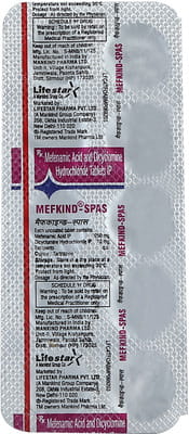 Mefkind Spas Strip Of 10 Tablets
