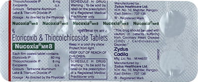Nucoxia Mr 8mg Strip Of 10 Tablets