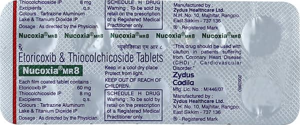 Nucoxia Mr 8mg Strip Of 10 Tablets