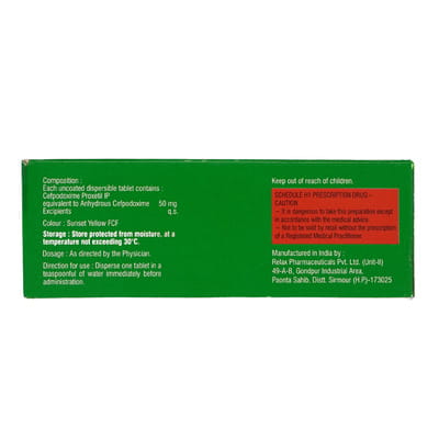 Gudcef 50mg Strip Of 10 Tablets