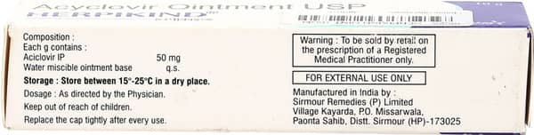 Herpikind Tube Of 10gm Ointment