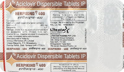 Herpikind 400mg Strip Of 10 Tablets