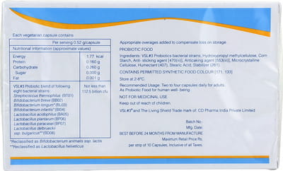 Vsl 3 Strip Of 10 Capsules