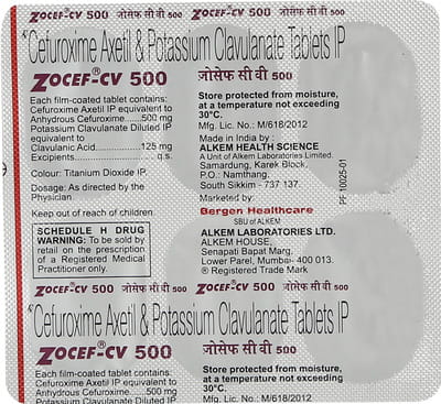 ज़ोसेफ सीवी 500 एमजी की 6 टैबलेट्स की स्ट्रिप