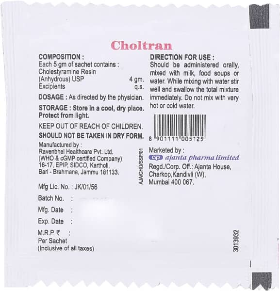 Choltran Sachet Of 5gm Oral Powder