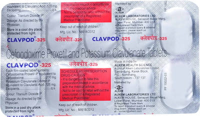 Clavpod 325mg Strip Of 10 Tablets