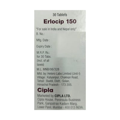 Erlocip 150mg Strip Of 10 Tablets