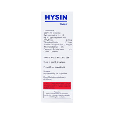Hysin Bottle Of 200ml Syrup