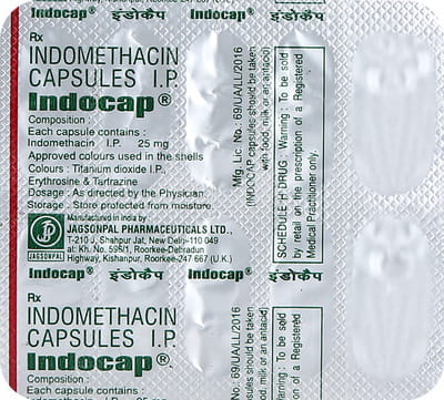 Indocap 25mg Strip Of 10 Capsules