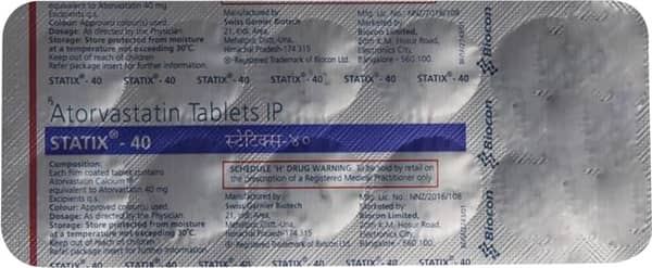 Statix 40mg Strip Of 10 Tablets