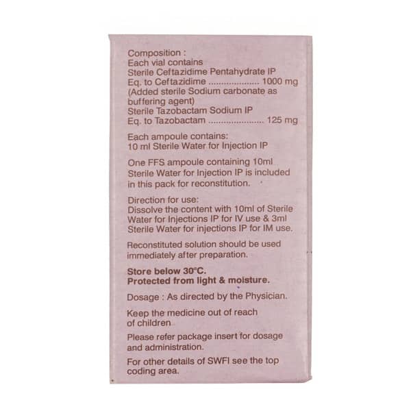 Combitaz Dry Vial Of 1.125gm Powder For Injection