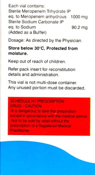 Merotrol 1gm Dry Vial Of 1 Powder For Injection
