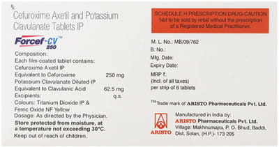 Forcef Cv 250mg Strip Of 6 Tablets