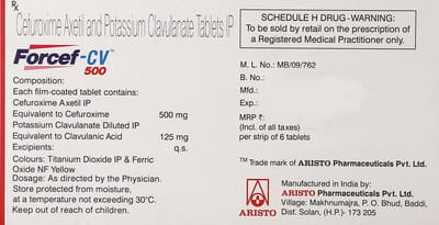 Forcef Cv 500mg Strip Of 6 Tablets