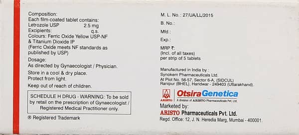 Letpro 2.5mg Strip Of 5 Tablets