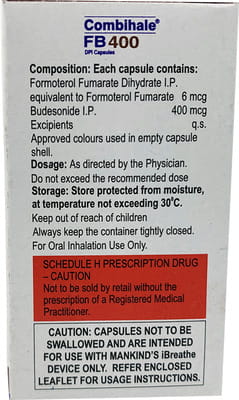 Combihale Fb 400mcg Dpi Bottle Of 30 Inhalation Capsules