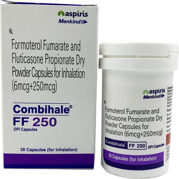 Combihale Ff 250mcg Dpi Bottle Of 30 Inhalation Capsules