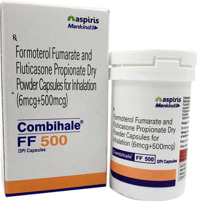 Combihale Ff 500mcg Dpi Bottle Of 30 Inhalation Capsules