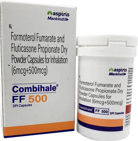Combihale Ff 500mcg Dpi Bottle Of 30 Inhalation Capsules