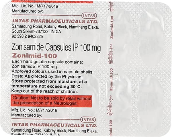 Zonimid 100mg Strip Of 10 Capsules