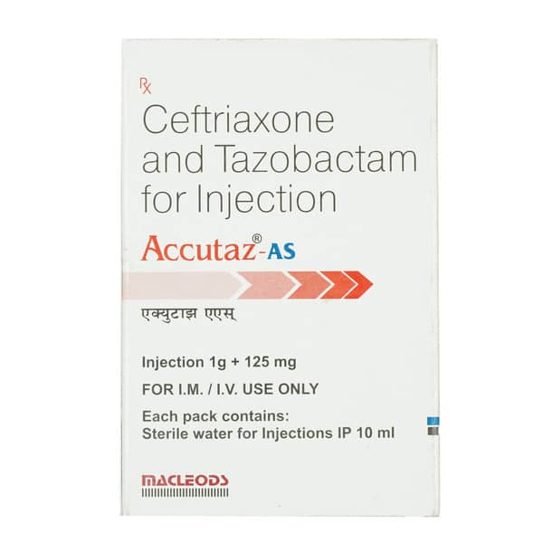 Accutaz As 1Gm/125Mg Dry Vial Of 1 Powder For Injection