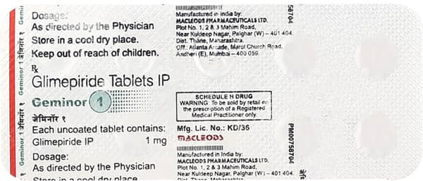 Geminor 1mg Strip Of 10 Tablets