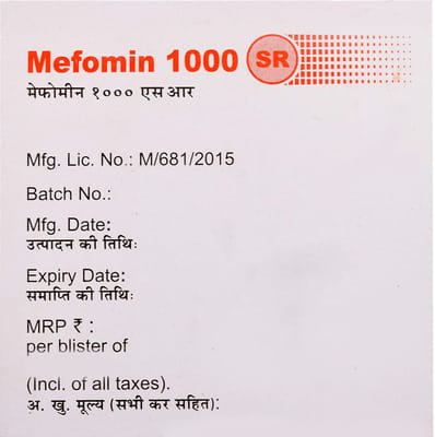 Mefomin Sr 1gm Strip Of 10 Tablets