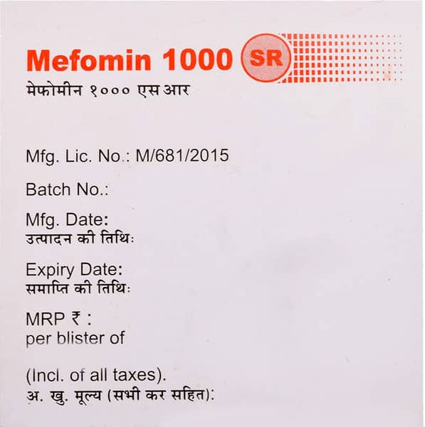 Mefomin Sr 1gm Strip Of 10 Tablets