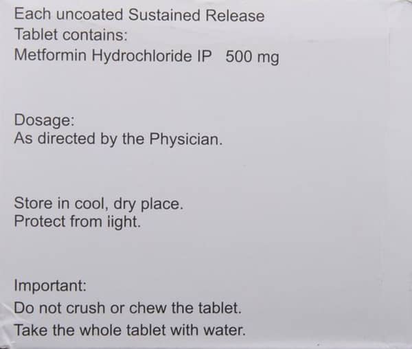 Mefomin Sr 500mg Strip Of 10 Tablets