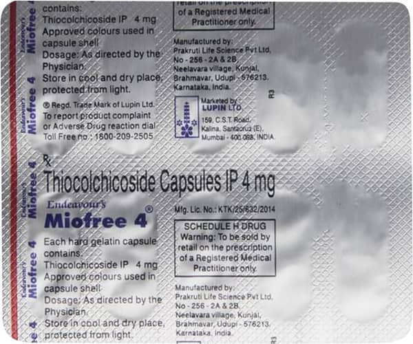 Miofree 4mg Strip Of 10 Capsules