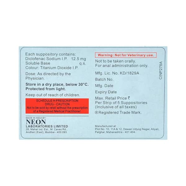 Justin 12.5mg Suppos