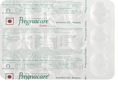 प्रेगनाकेयर फोर्ट प्लस 15 कैप्सूल्स की स्ट्रिप