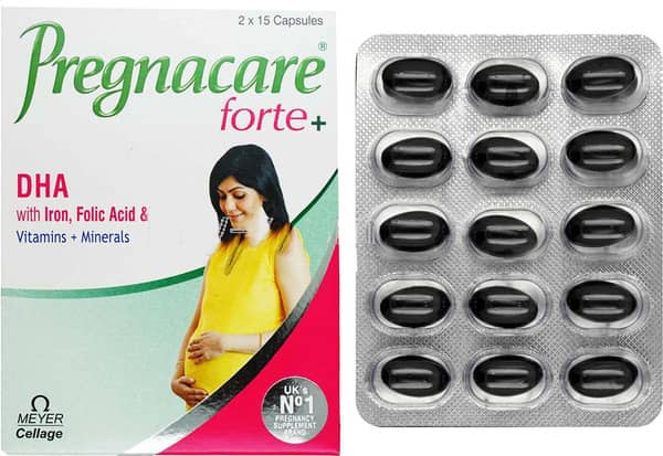 प्रेग्नाकेयर फोर्ट प्लस की स्ट्रिप 15 कैप्सूल्स