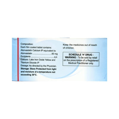 Atorsave 80mg Strip Of 10 Tablets