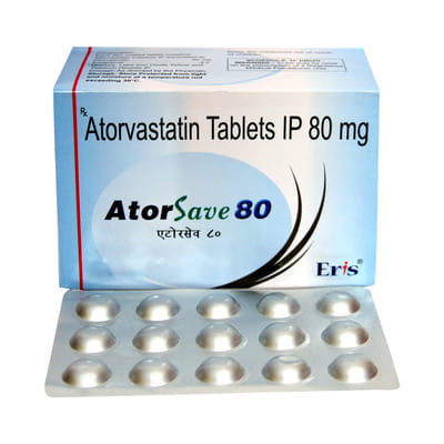 Atorsave 80mg Strip Of 10 Tablets