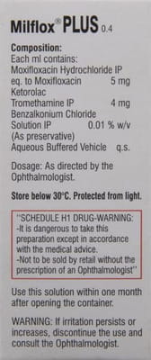 Milflox Plus Bottle Of 5ml Eye Drops