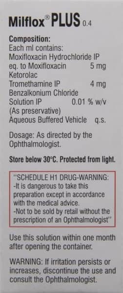 Milflox Plus Bottle Of 5ml Eye Drops