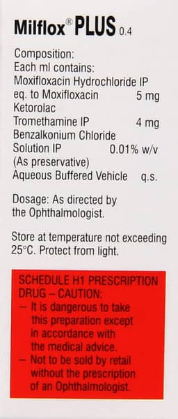 Milflox Plus Bottle Of 5ml Eye Drops