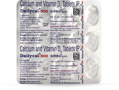 Dailycal 500mg Strip Of 15 Tablets