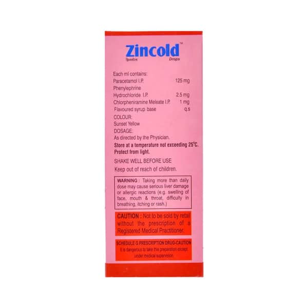 Zincold Bottle Of 15ml Oral Drops